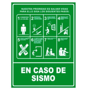 Señales de evacuación en Santa Beatriz