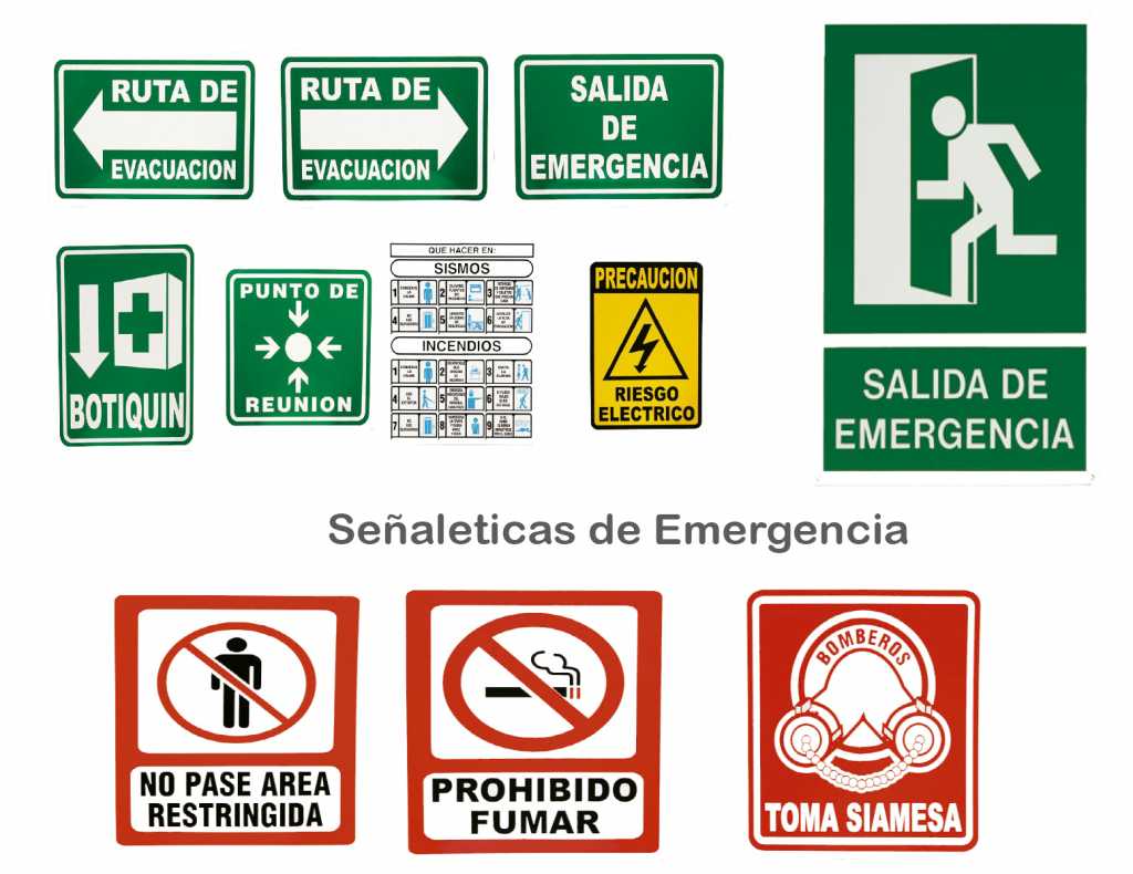 Donde colocar señales de evacuación
