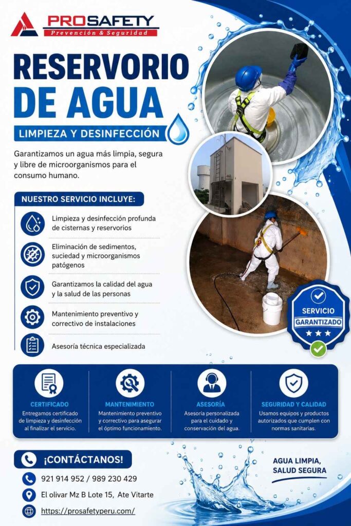 Limpieza de Reservorio de Agua en La Molina